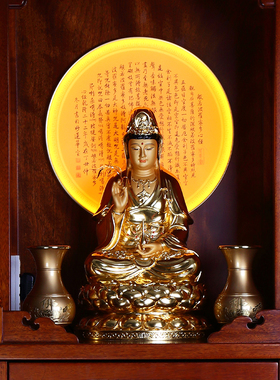 佛像背景画带发光背光led灯心经