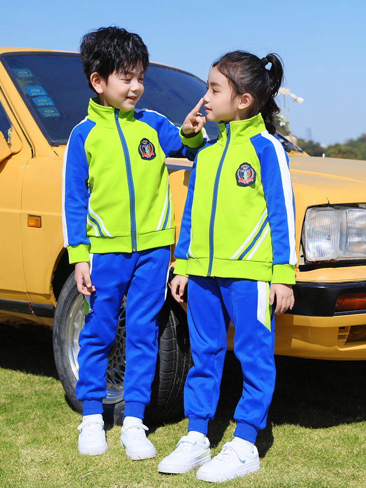 小学生校服春秋套装运动一年级学生班服三四件套幼儿园园服春秋装 - 图0