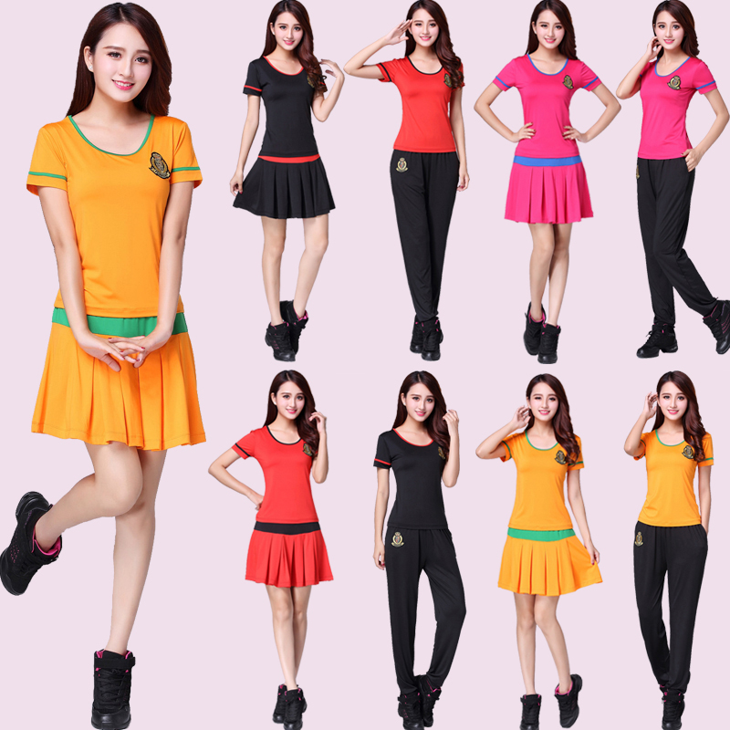 杨丽萍广场舞服装新款套装春夏长袖短裙水兵舞