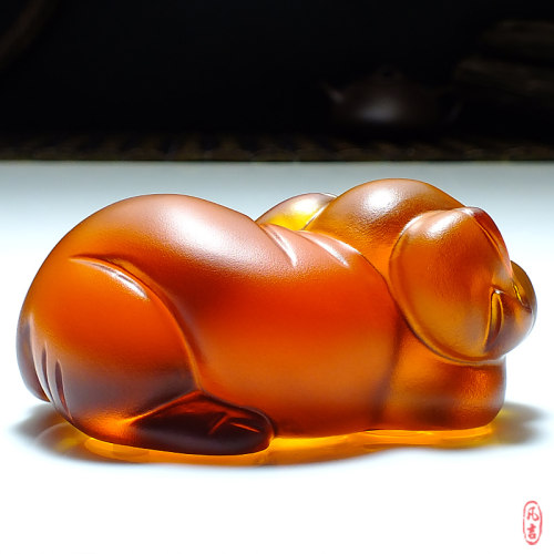 玻璃猪工艺品金猪摆件吉祥物琉璃水晶招财迷你小猪酒柜装饰品猪猪 - 图2