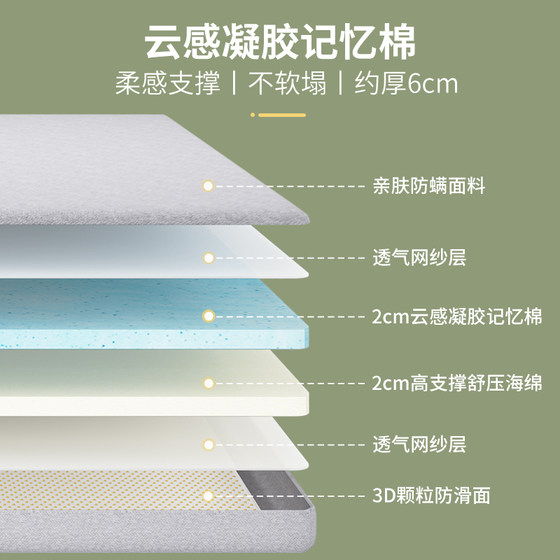 Hong Kong anti-mite memory foam mattress soft cushion sea household foldable and washable thin dormitory special mattress quilt horse