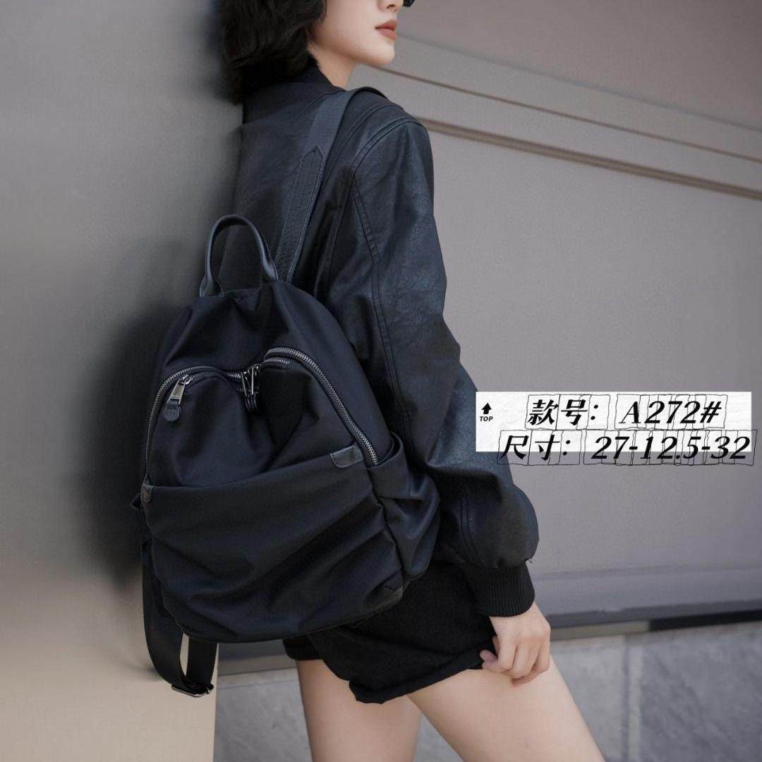 欧美休闲旅游大容量背包2026新款牛皮配防水布时尚百搭女双肩包潮,淘宝优惠券,粉丝福利购,淘宝优惠卷