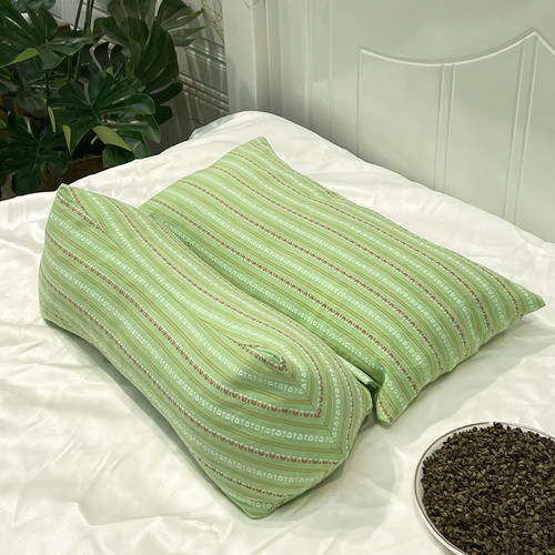 枕头荞麦壳三角连体枕家用护颈椎助睡眠牵引枕成人可拆卸组合枕芯 - 图0