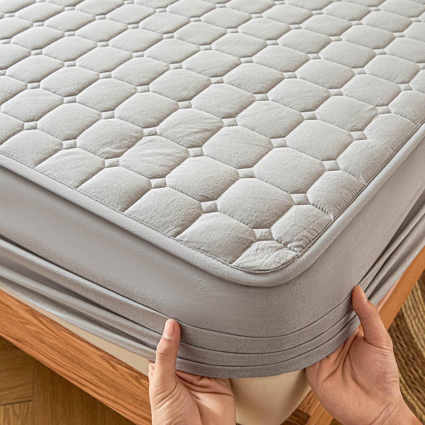 加厚夹棉床笠单件防水隔尿透气可机洗2025新款四季通用床垫保护罩,淘宝优惠券,粉丝福利购,淘宝优惠卷