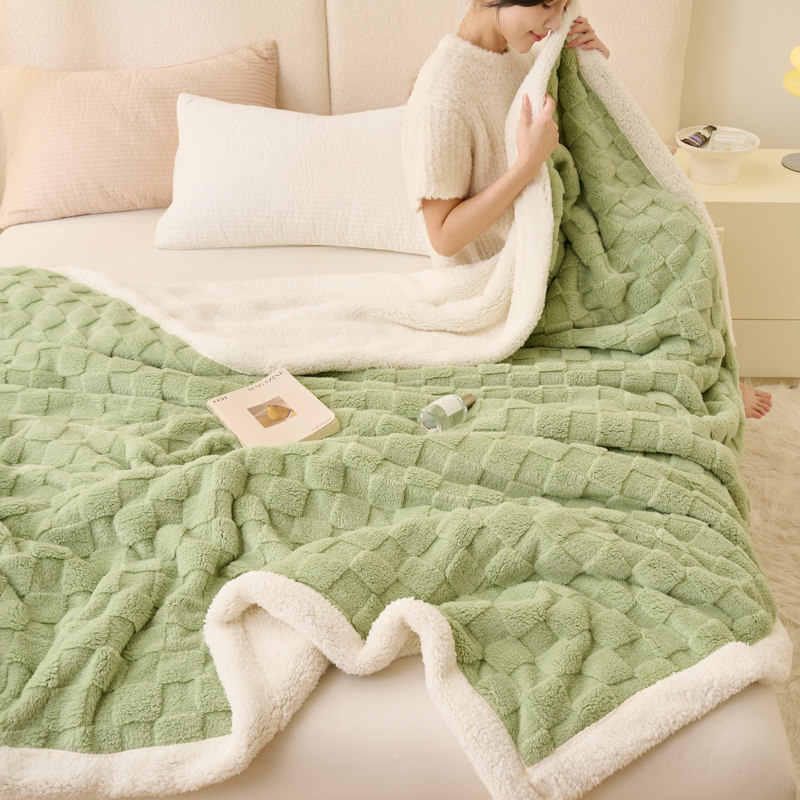 羊羔绒毛毯加厚沙发盖毯办公室披肩午睡毯子珊瑚绒宿舍午休毯被子,淘宝优惠券,粉丝福利购,淘宝优惠卷