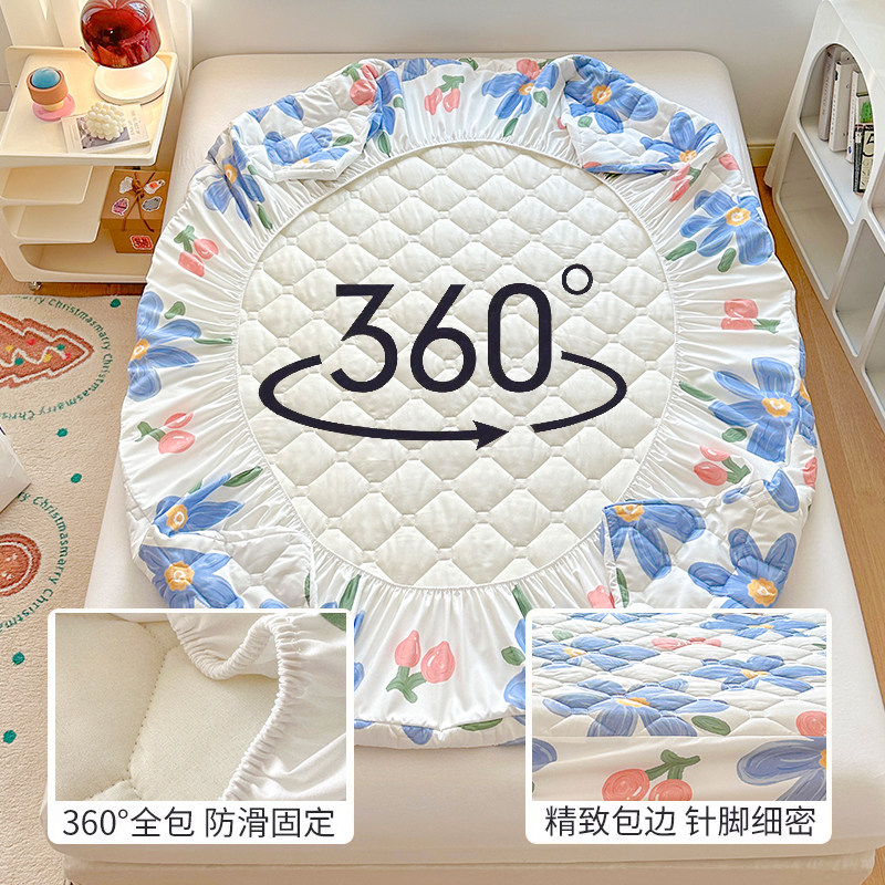 夹棉床笠罩单件床罩防尘罩2025新款床垫保护罩四季通用防滑床单套,淘宝优惠券,粉丝福利购,淘宝优惠卷
