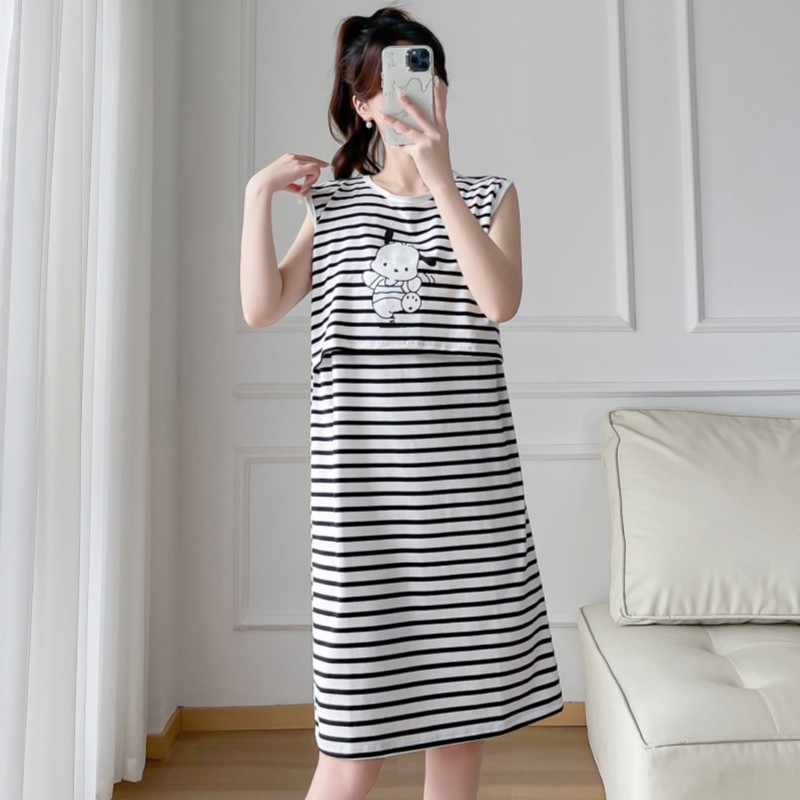 哺乳期连衣裙夏季可外穿裙子辣妈喂奶大码胖mm无胸垫背心吊带睡裙,淘宝优惠券,粉丝福利购,淘宝优惠卷