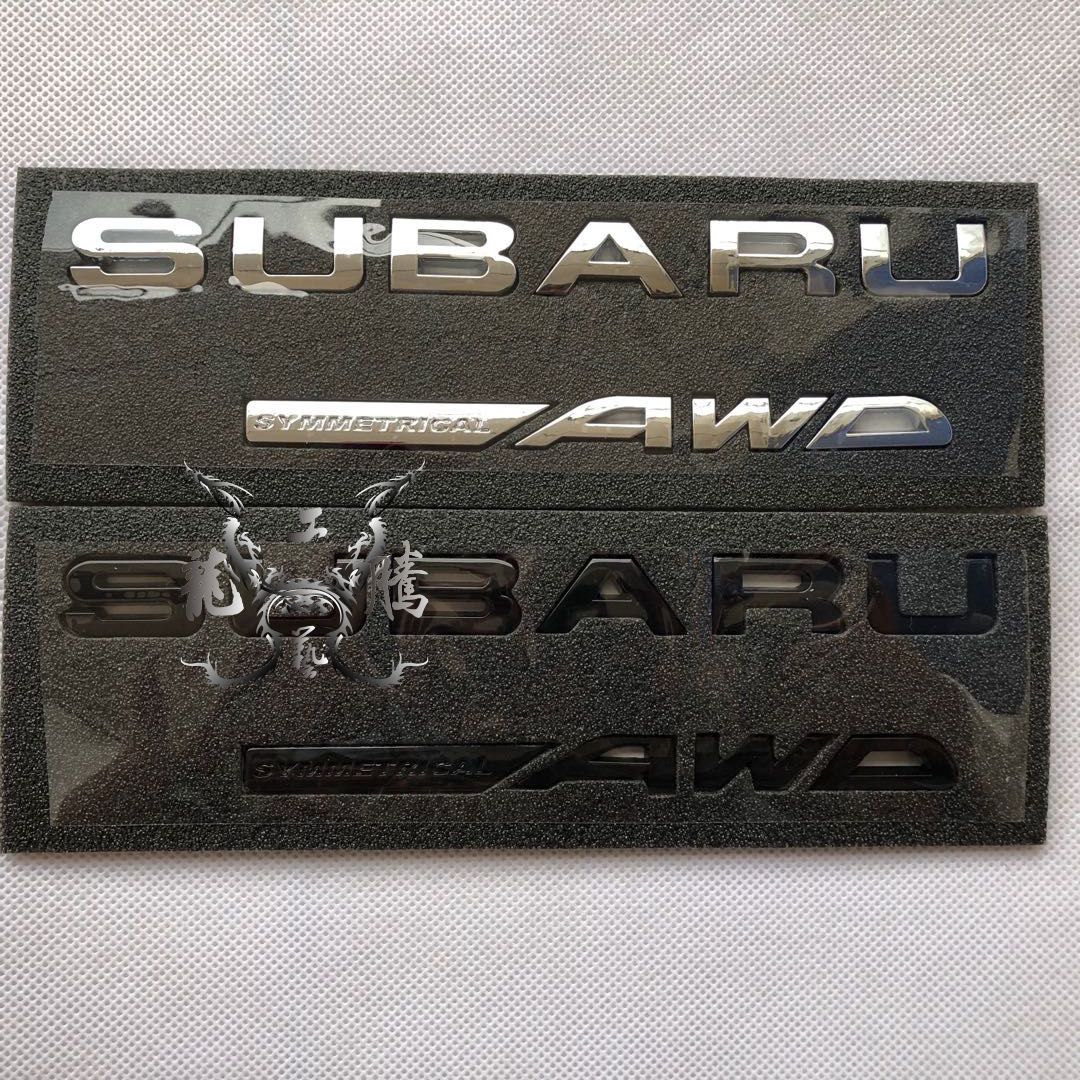 适用于斯巴鲁轿车系列力狮翼豹WRX SUBARU AWD后尾改装3D字标车贴 - 图2