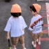 Quần áo bé trai bé trai mùa hè 2019 mới to boy hai mảnh không khí nước ngoài bé đẹp trai phiên bản Hàn Quốc của quần áo thủy triều - Phù hợp với trẻ em bán quần áo trẻ em Phù hợp với trẻ em
