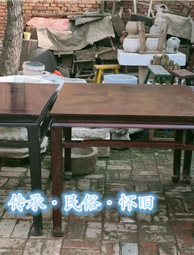 民俗怀旧老物件明清旧家具老方桌八仙桌旧桌子茶桌饭桌古镇民宿