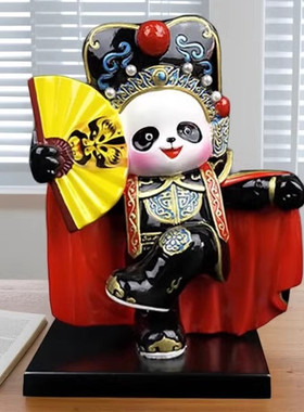 川剧熊猫摆件成都旅游纪念送老外