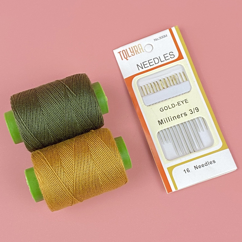 牛仔线牛仔裤专用小卷203粗线缝纫机线家用针线套装手缝线缝衣线 - 图0