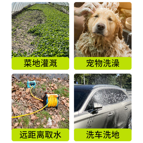 充电便携式水泵家用户外浇菜浇花自动抽水机小型农用吸水洗车打药 - 图1