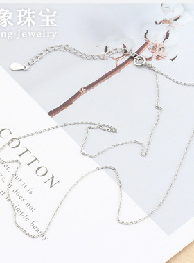 十字链银项链女锁骨链s925纯银
