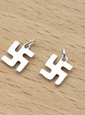 S925通体纯银万字迷你小吊坠