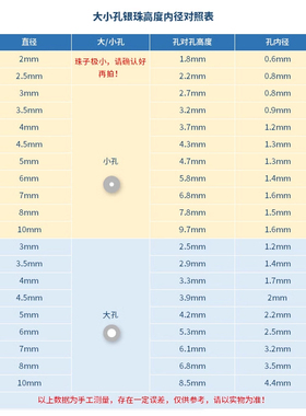 光面珠子散珠银圆珠s925纯银