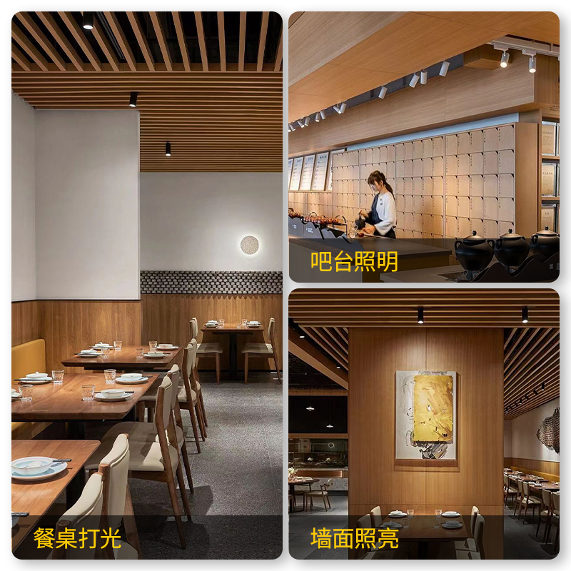 卡纳菲饭店酒店餐厅餐桌更防眩led轨道射灯店铺商用聚光cob轨道灯 - 图0