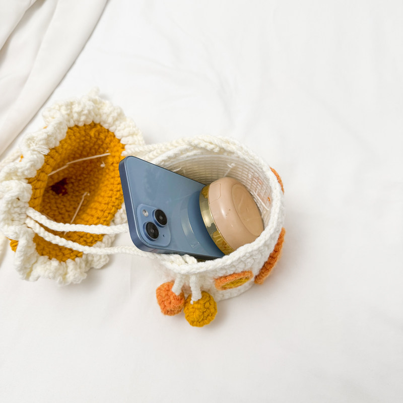 新款手工编织毛线手机小包包小房子蘑菇屋可爱儿童礼物单肩斜挎包,淘宝优惠券,粉丝福利购,淘宝优惠卷