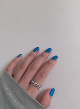 JollyMolly戒指女轻奢高级感小众设计纯银链条情侣对戒生日礼物