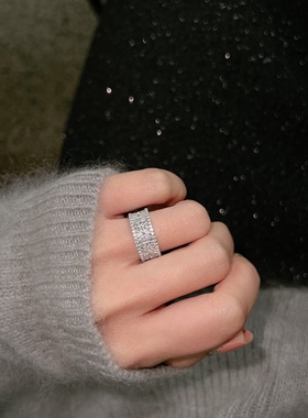 满钻戒指JollyMolly925银小众