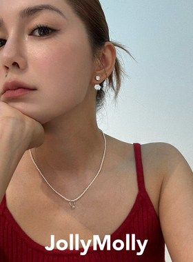 Jolly Molly小众设计师款原创个性珍珠钻戒项链轻奢礼物送女友