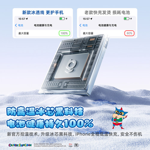 【蜡笔小新正版联名】苹果14充电器线iPhone13数据线17Promax手机12PD30W快充16手机11平板15车载iPad2米 - 图2