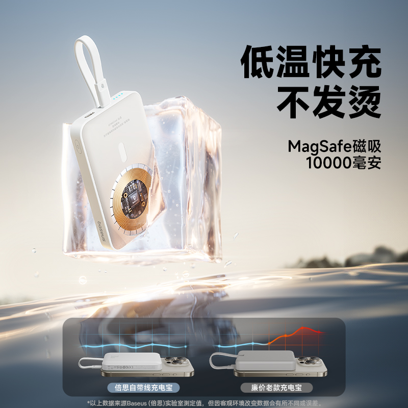 倍思磁吸无线充电宝器容量超大适用iphone15苹果13/12专用magsafe手机背夹款外接电池移动电源官方正品旗舰店 - 图1