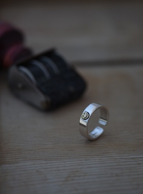 开口戒指弥藏ins笑脸女