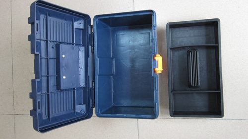 加厚手提ABS塑料工具箱超强抗压耐摔收纳外表磨砂涂层13/15/17A盒 - 图1