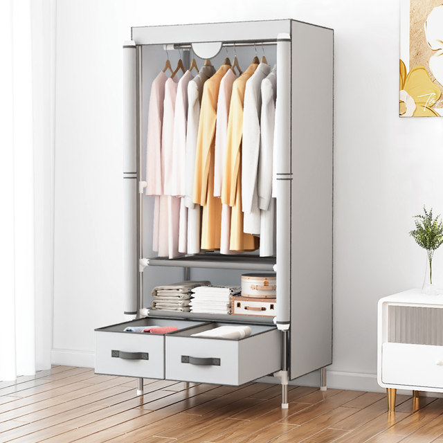 Simple wardrobe sturdy and durable dustproof single rental room