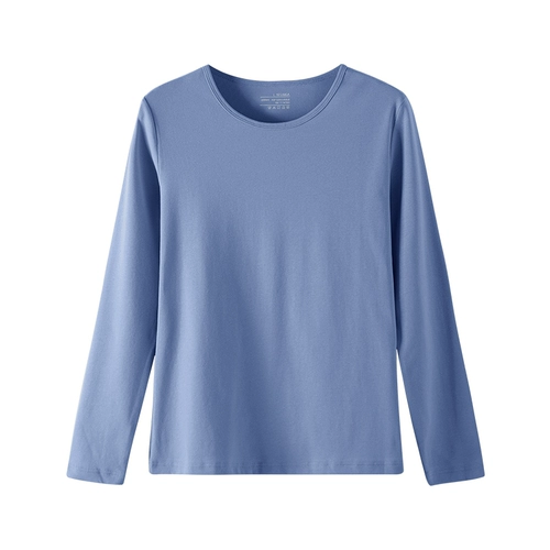 Хлопковое демисезонное термобелье, тонкий удерживающий тепло лонгслив с круглым воротником, большой размер, высокий воротник