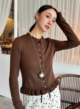 秋冬吴昕同款琥珀色护身符系列四叶草复古金币树脂吊坠长款项链