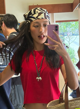 小红书博主同款SWAHI**小众时髦彩色大斑马吊坠手工编绳长项链