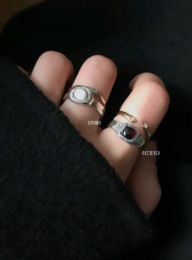 mars25手工锤打做旧奶糖戒指