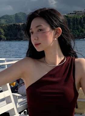 fever同款银色项圈ins小众高级时髦撞色锁骨链  性感显白显瘦项链