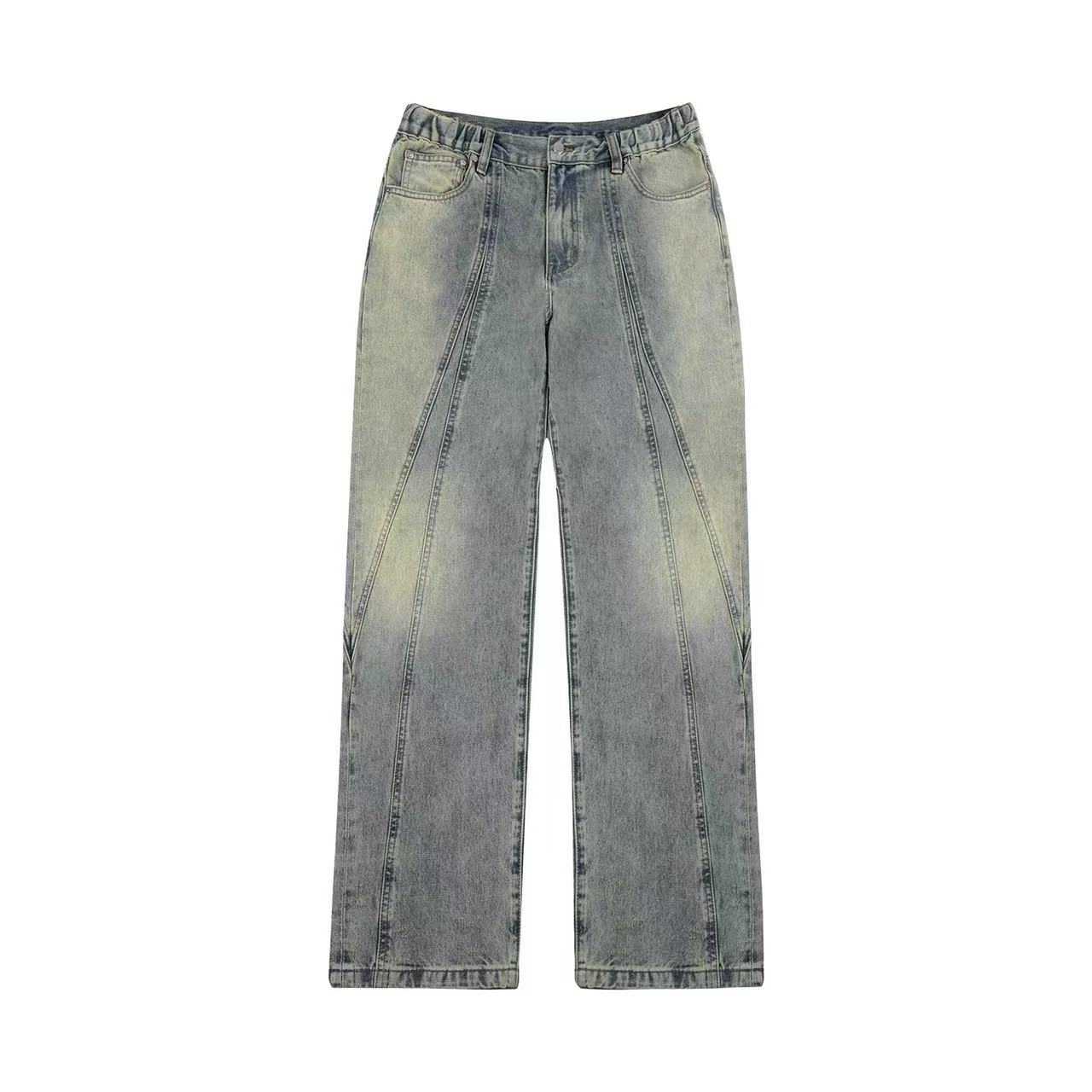 1807春夏新款男士牛仔裤美式街头设计感休闲时尚长裤 G23AWB02750 - 图3