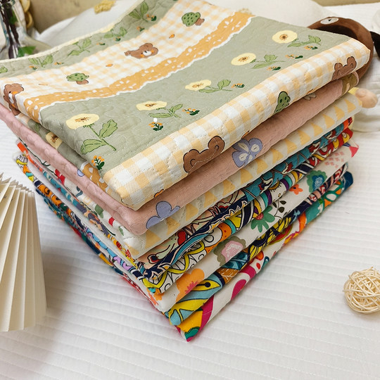 Pastoral style pure cotton dirt separator multi-size quilted bed cover