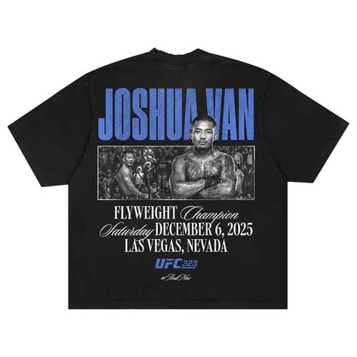 UFC323主赛梅拉布VS彼得严 潘托哈VS约书亚范冠军纪念对战T恤短袖 - 图3