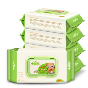 小浣熊湿巾婴儿纸带盖80抽