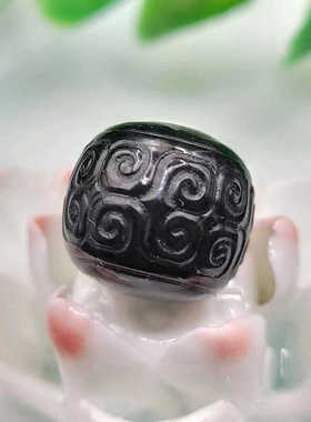 手工雕制佛珠回纹和田玉