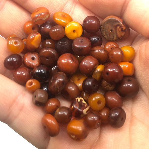 工厂特价清货天然原矿蜜蜡手串水滴平安扣108佛珠原矿无优化 - 图1