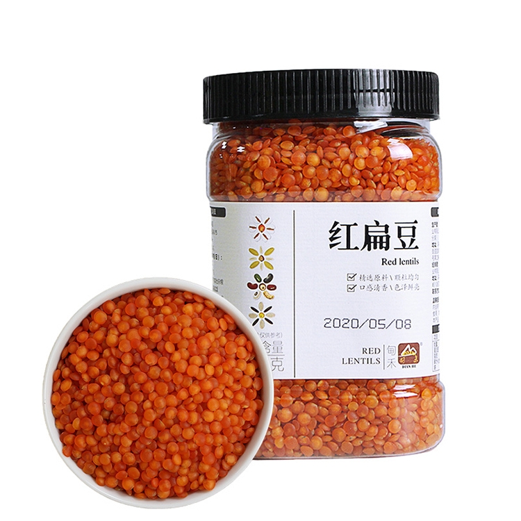 甸禾土耳其进口红扁豆原料新鲜红小扁豆五谷杂粮粗粮罐装650g - 图3