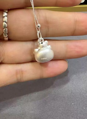 足银999库洛米HelloKitty项链纯银锁骨链送女友宝宝闺蜜生日礼物