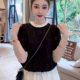 ເສື້ອຍືດແຂນສັ້ນ lace collar lace temperament ຂະຫນາດໃຫຍ່ຂອງແມ່ຍິງ