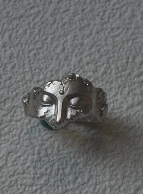 缘绘凤仪 造相系列残面药师佛民族风藏式时尚戒指小众个性指环