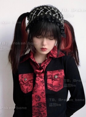 暗黑亚文化原宿风辣妹金属链条