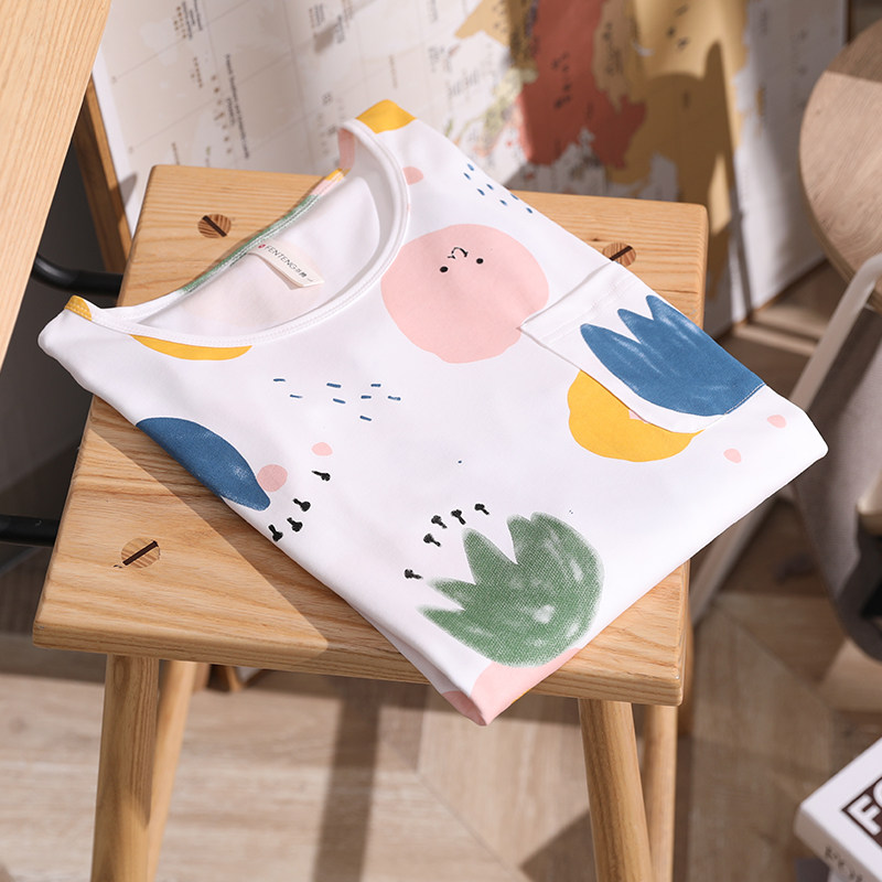 芬腾秋季韩版学生卡通长袖宽松睡裙 芬腾广东睡裙