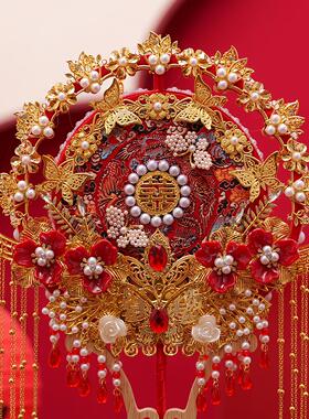 金色团扇新娘风禾锦绣团扇