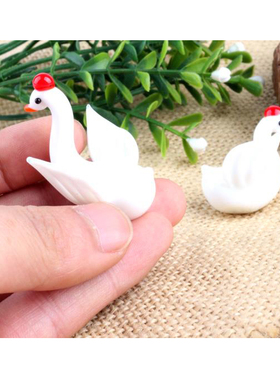 玻璃创意手工艺品小天鹅桌面花盆