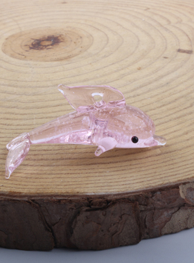 夜光海豚玻璃制品手作造景小摆件